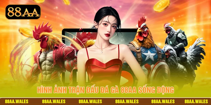 Hình ảnh trận đấu đá gà 88AA sống động